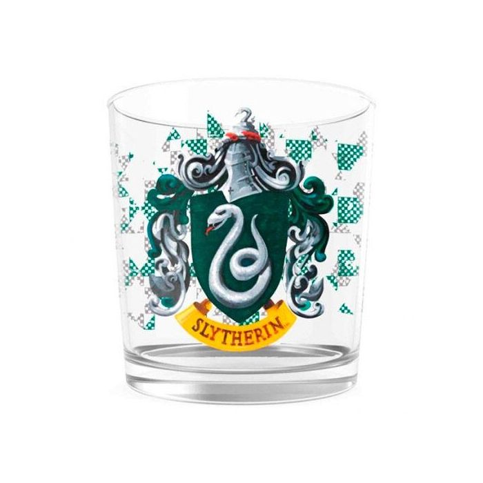 SD TOYS Vaso de cristal con Logo Slytherin de Harry Potter