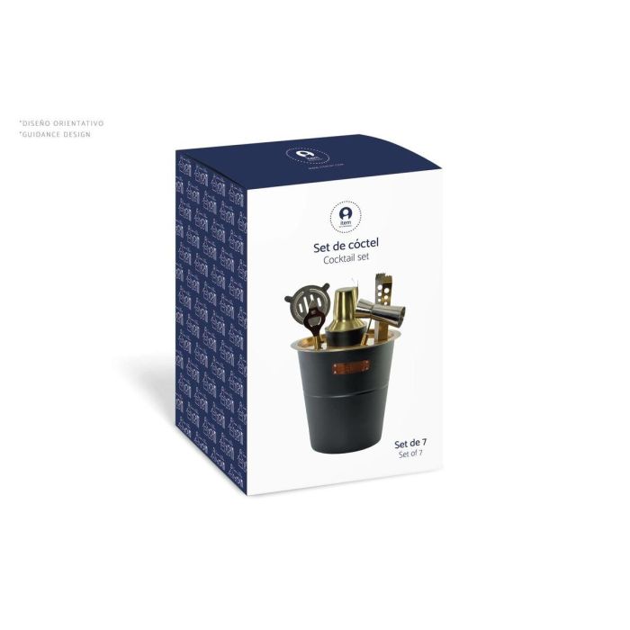 DKD Home Decor Coctelera de Acero Inoxidable Negro 500ml, 20cm Alto, Set de 5 Piezas para Bar y Hogar, Diseño Moderno Loft 1 DKD Home Decor Coctelera de Acero Inoxidable Negro 500ml, 20cm Alto, Set de 5 Piezas para Bar y Hogar, Diseño Moderno Loft 1