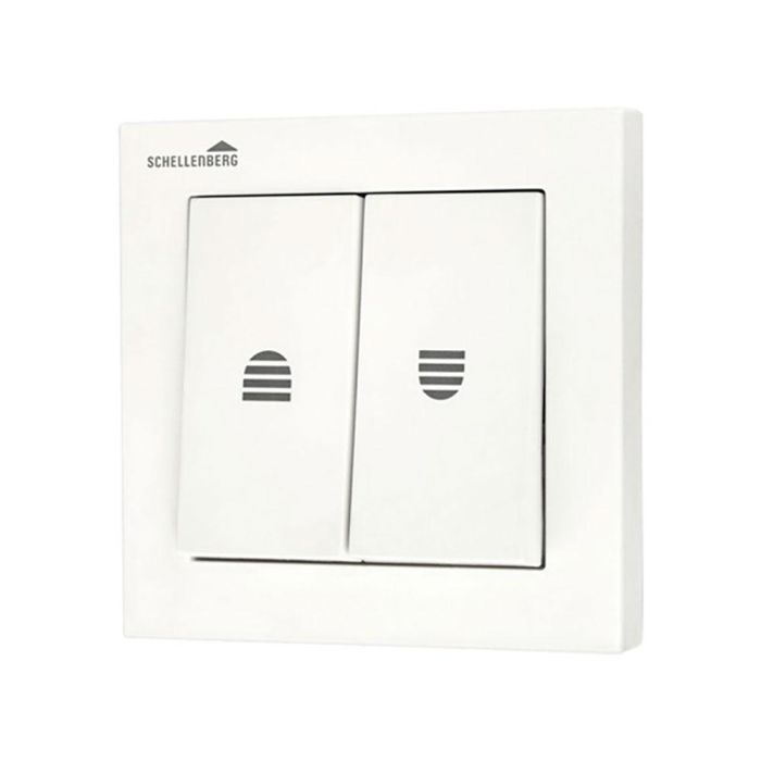 Schellenberg Interruptor para enrolladores 2 botones 23005 para motores tubulares standard y plus, incluye marco