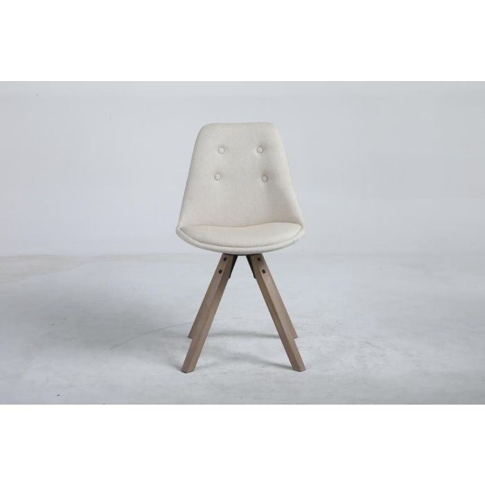 Silla Scandi DKD Home Decor Beige Marron 55 x 84 x 48 cm 1