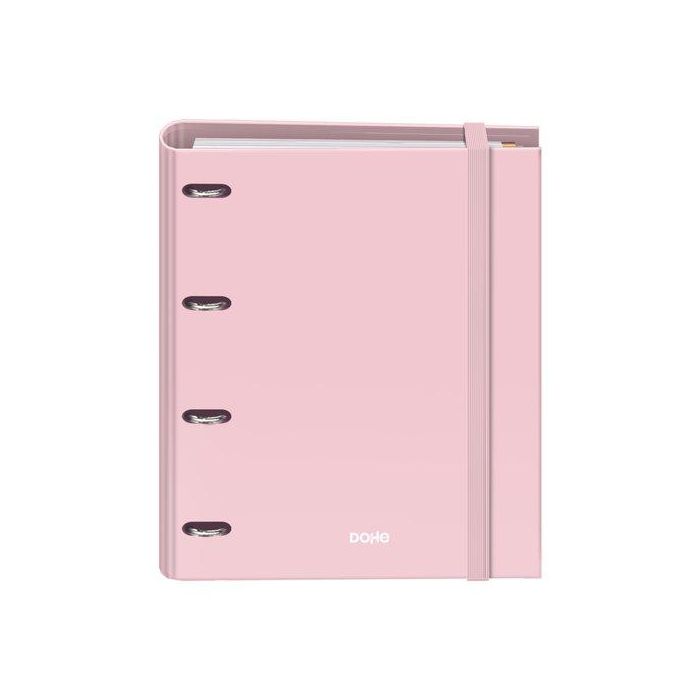 Carpebloc Dohe Serenity A4 4 Anillas Mixtas 35 Mm Con Recambio 100Hj. 90Gr. Cuadric.5X5 Rosa