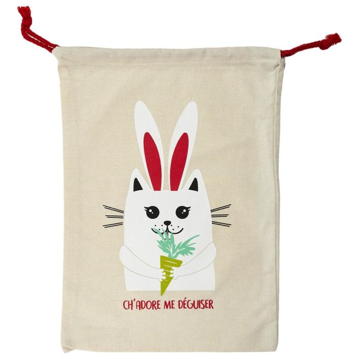 Tom et Zoe Bolsa Pijama Infantil Lona Cuerda Modelos Gato Conejo Cisne Unicornio 35x27 cm 6