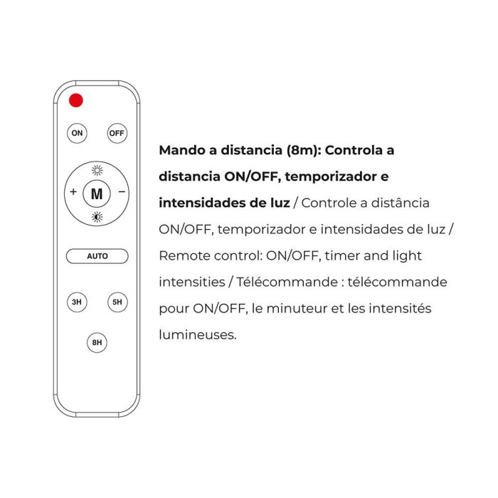 Edm Foco Proyector LED Solar 200W 1500 lm Luz Fría IP65 Control Remoto Incluido 7 Edm Foco Proyector LED Solar 200W 1500 lm Luz Fría IP65 Control Remoto Incluido 7