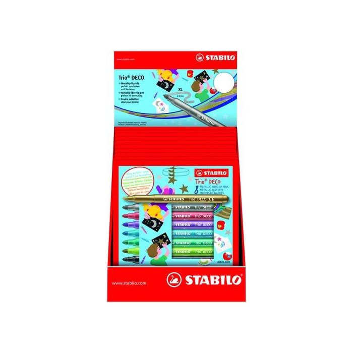 Rotulador Fibra Stabilo Trio Deco 377 Expositor De 96 (12X 8 Col.)