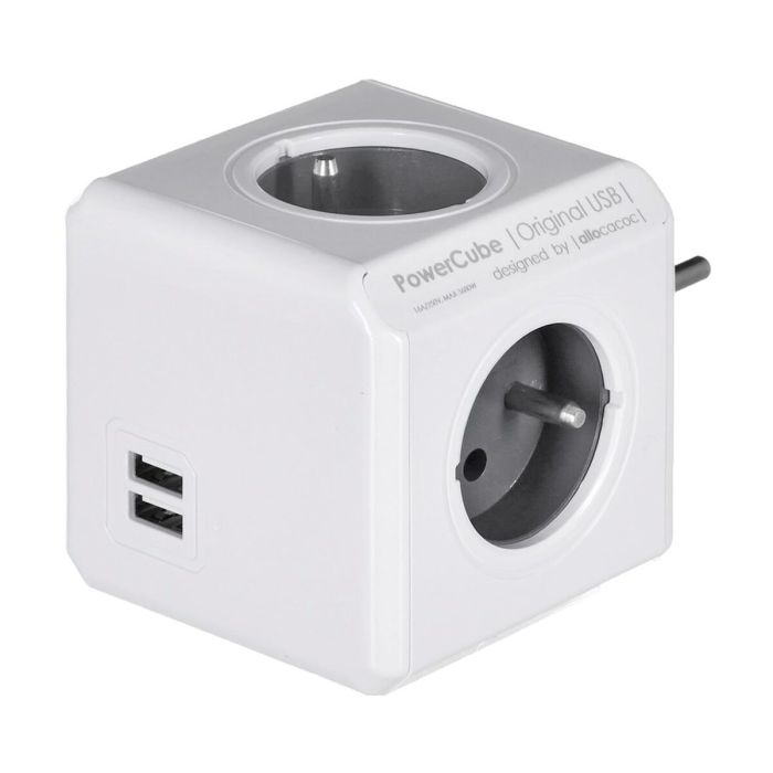 Regleta Allocacoc PowerCube Original USB Type E 4 Regleta Allocacoc PowerCube Original USB Type E 4