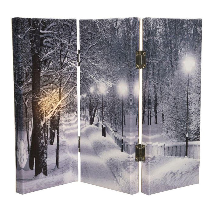 Cuadro Plegable con LEDs 2,8x48x38cm 8 LEDs Interior Luz Cálida 9xAA