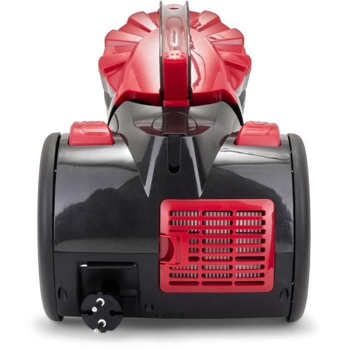 Aspiradora multiciclónica sin bolsa - LIVOO DOH105R - 700 W - 2 L - 78 dB - Filtro lavable - Boquilla 2 en 1 - Rojo/Negro 2