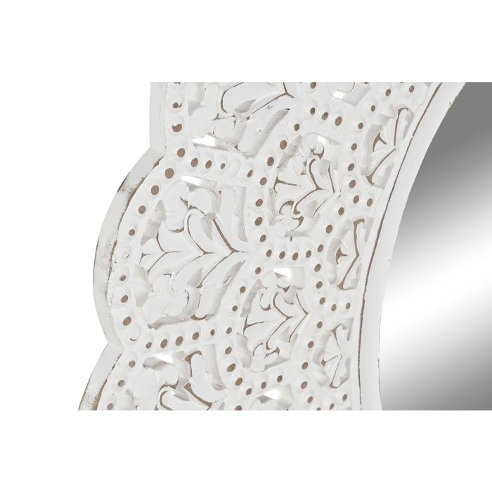 DKD Home Decor Espejo Indio Blanco 2 x 89 x 89 cm con Marco de 22x22 cm 1