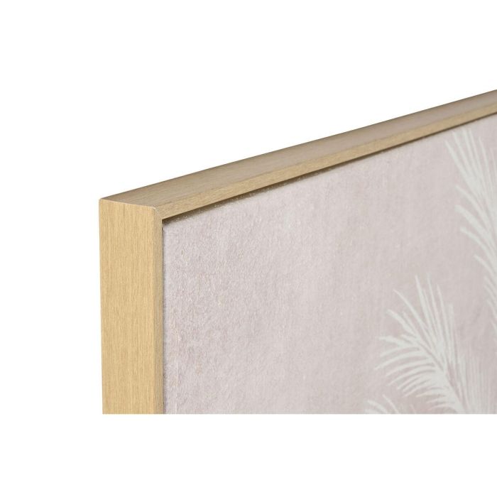 Cuadro Home ESPRIT Blanco Beige Palmeras Tropical 100 x 4 x 140 cm (2 Unidades) 3