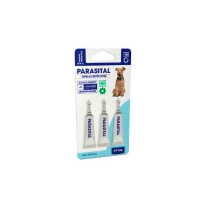 Parasital Pipeta Perros Medianos 10-25 Kg, Antiparasitario contra Garrapatas, Pulgas, Moscas y Leishmaniosis, Blister 3x3 ml