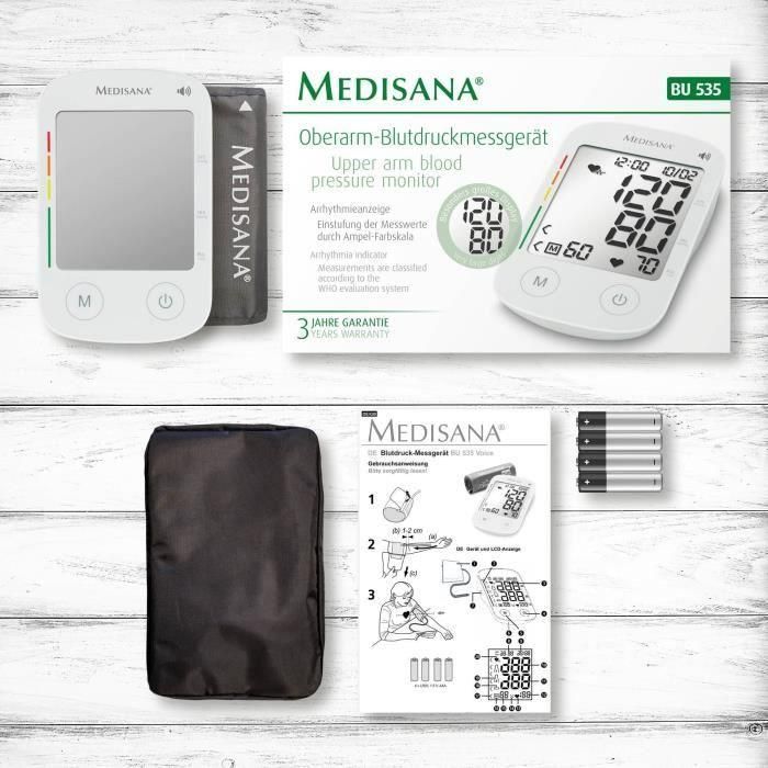 Tensiómetro parlante - MEDISANA - BU 535 - 6 idiomas - Pantalla grande - Dígito XXL - Medición de arritmias - 240 Memorias 5