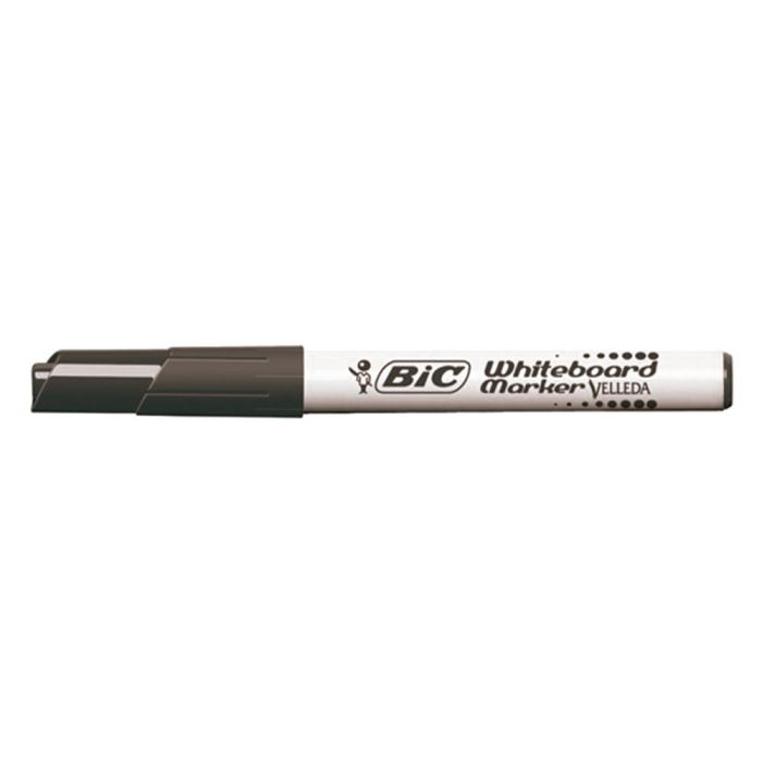 Rotulador Bic Velleda Para Pizarra Negro Punta Redonda 1,4 mm 12 unidades 1