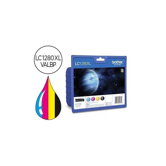 BROTHER Pack cartuchos Negro, Cian, Magenta y Amarillo MFCJ6510DW/MFCJ6710DW/MFCJ6910DW, . 2.400 pa