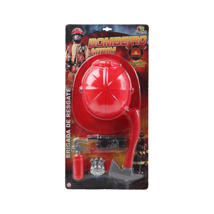 Kit De Bombero Infantil Con Casco Y Accesorios 29x57 cm - Juego de Rol, Disfraces