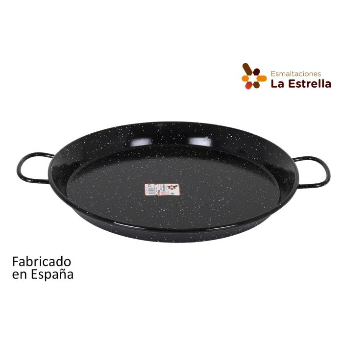 La Estrella Paellera Valenciana Jaspeada 42 cm para 10 Raciones (8 Unidades)