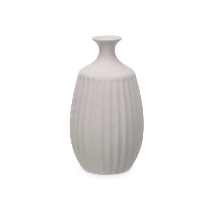Jarrón de Cerámica Gris Giftdecor - 39 cm de Alto, Cuello Estrecho (2 Unidades) 1 Jarrón de Cerámica Gris Giftdecor - 39 cm de Alto, Cuello Estrecho (2 Unidades) 1