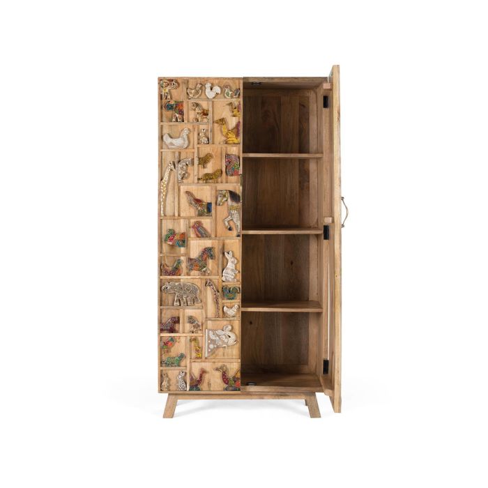 GINER Y COLOMER Mueble de Madera de Mango Pintado a Mano 170 cm Multicolor 2