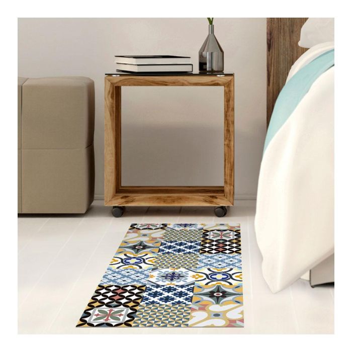 Cintacor - Stor Planet Alfombra vinílica hidráulico 50x110 cm, PVC, antideslizante, azul estampado 2