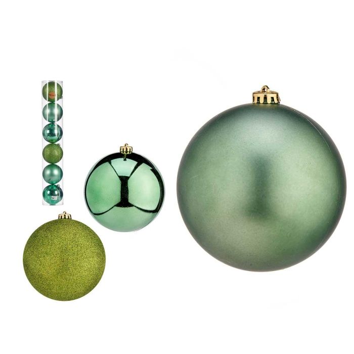 Set 6 Bolas Navidad Verde 15 cm Krist+ (4 Unidades) Set 6 Bolas Navidad Verde 15 cm Krist+ (4 Unidades)