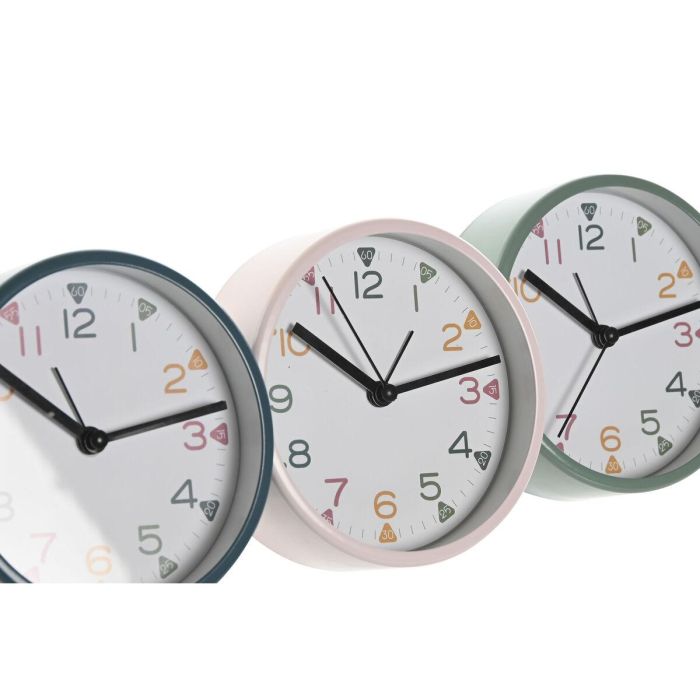 Reloj Despertador Baby DKD Home Decor Rosa Azul 4 x 11 x 11 cm (3 Unidades) 2 Reloj Despertador Baby DKD Home Decor Rosa Azul 4 x 11 x 11 cm (3 Unidades) 2