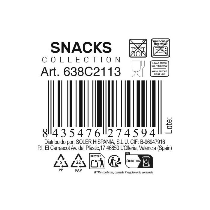 Bol Snacks Colores 12,5 x 5 cm - Inde (48 Unidades) 3 Bol Snacks Colores 12,5 x 5 cm - Inde (48 Unidades) 3