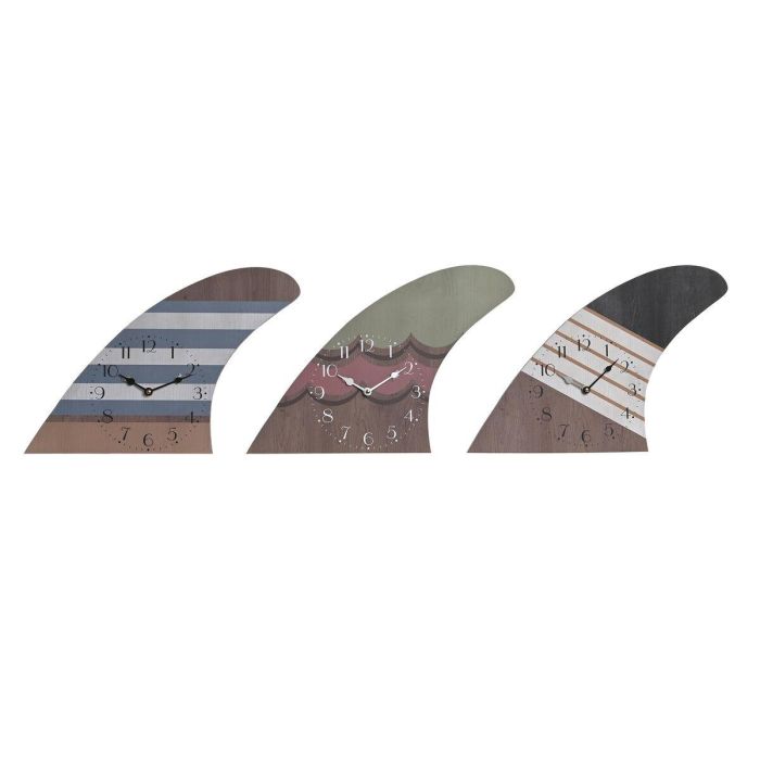 Reloj Pared Mediterraneo DKD Home Decor Multicolor 4.5 x 43 x 30 cm (3 Unidades) Reloj Pared Mediterraneo DKD Home Decor Multicolor 4.5 x 43 x 30 cm (3 Unidades)