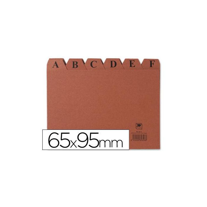 Csp Nº1 Indice Fichero de Cartón Compacto 520 g/m², 65x95 mm, para Clasificación Alfabética de Documentos