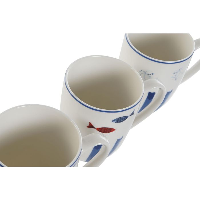 Mug Atlantico DKD Home Decor Azul Blanco 8.5 x 10 x 12 cm (6 Unidades) 2 Mug Atlantico DKD Home Decor Azul Blanco 8.5 x 10 x 12 cm (6 Unidades) 2