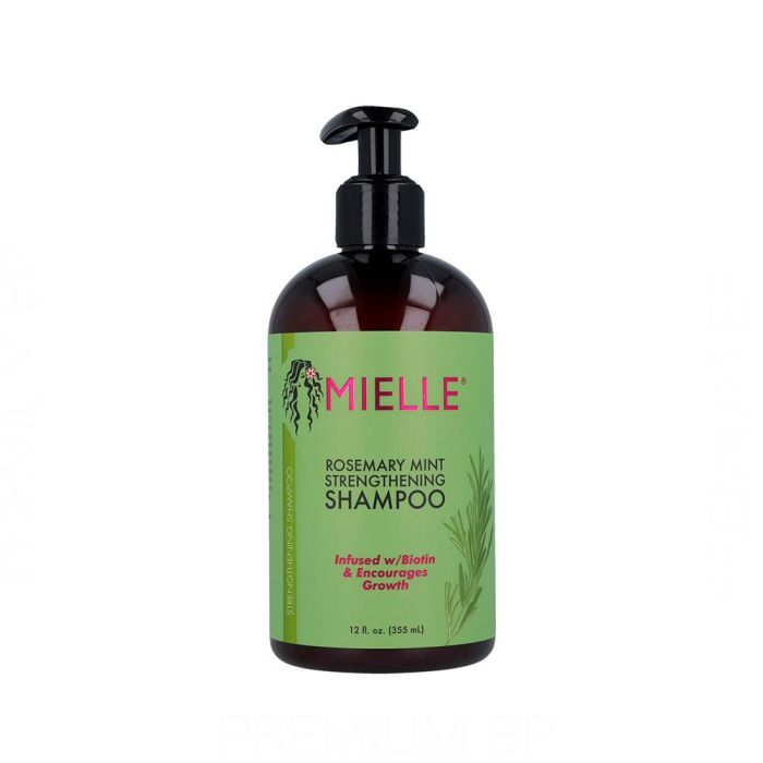Mielle Champú de Romero y Menta para Fortalecimiento del Cuero Cabelludo y Cabello, 355 ml / 12 Oz Mielle Champú de Romero y Menta para Fortalecimiento del Cuero Cabelludo y Cabello, 355 ml / 12 Oz