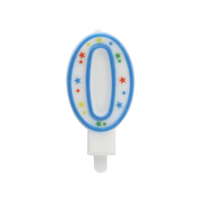Vela Aniversario 0 Party Time 9,5 cm 0 Vela Aniversario 0 Party Time 9,5 cm 0