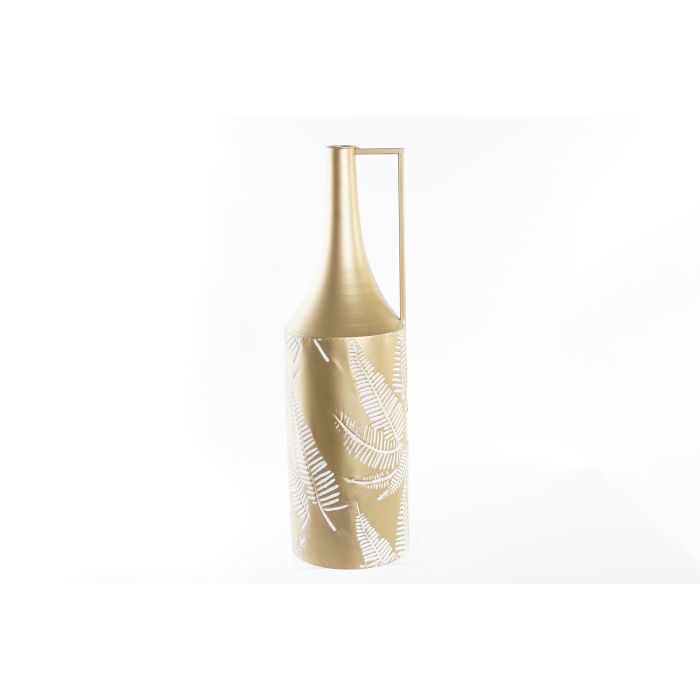 Jarron Tropical DKD Home Decor Dorado Crema 21 x 71 x 21 cm Jarron Tropical DKD Home Decor Dorado Crema 21 x 71 x 21 cm