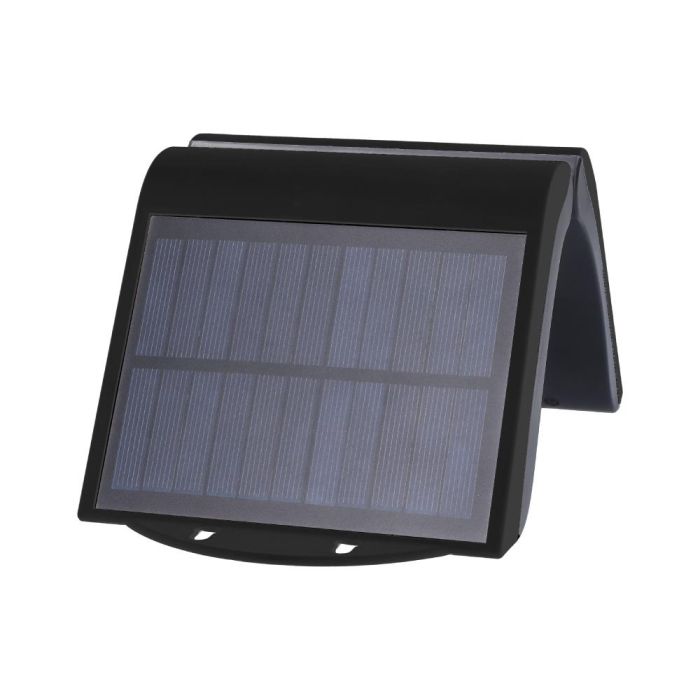 Aplique solar 2w 220lm 6.500k con sensor color negro 3