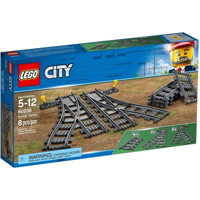Lego City Cambios de Agujas, Accesorios para Vías de Tren de Juguete, 7 Piezas 6