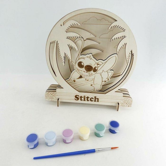 Cerdá Figuras Coloreables Madera Stitch Sin Color 21x21x2 cm +3 Años 3