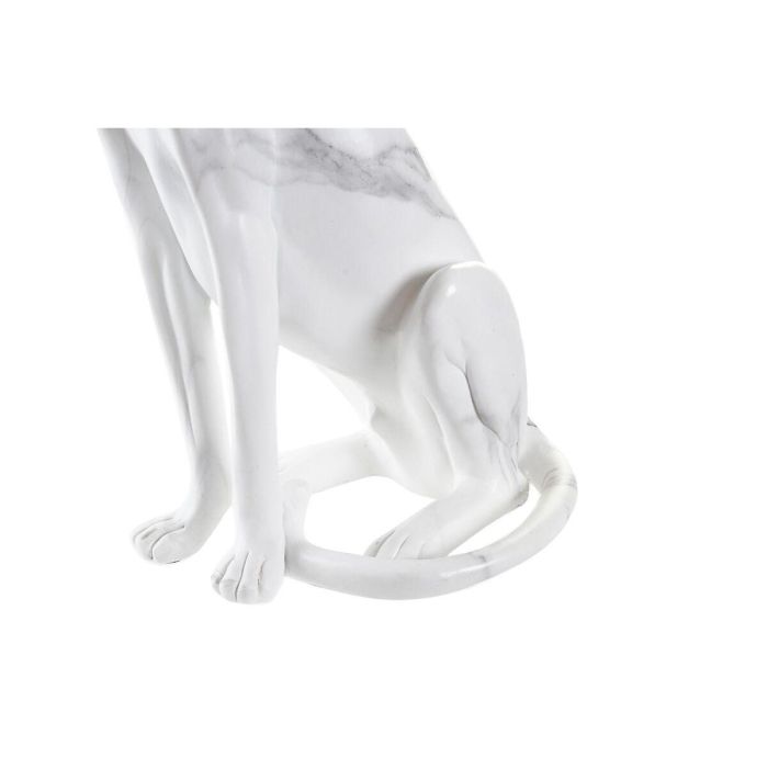 Figura Decorativa DKD Home Decor Gris Blanco Leopardo Resina Mármol (25 x 18 x 41 cm) 1