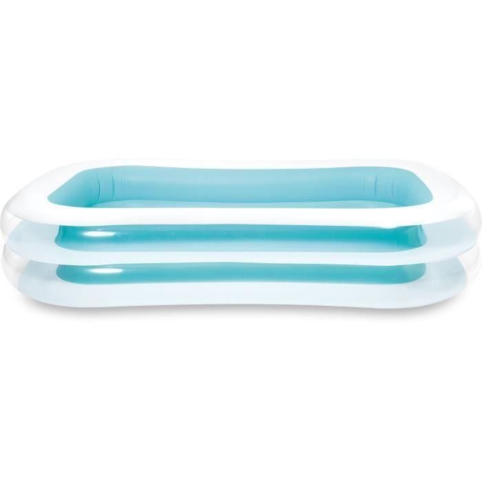 Intex Piscina Hinchable Familiar Rectangular 262x175x56 cm para Niños +3 Años, 749 Litros de Capacidad, 2 Cámaras de Aire 2 Intex Piscina Hinchable Familiar Rectangular 262x175x56 cm para Niños +3 Años, 749 Litros de Capacidad, 2 Cámaras de Aire 2