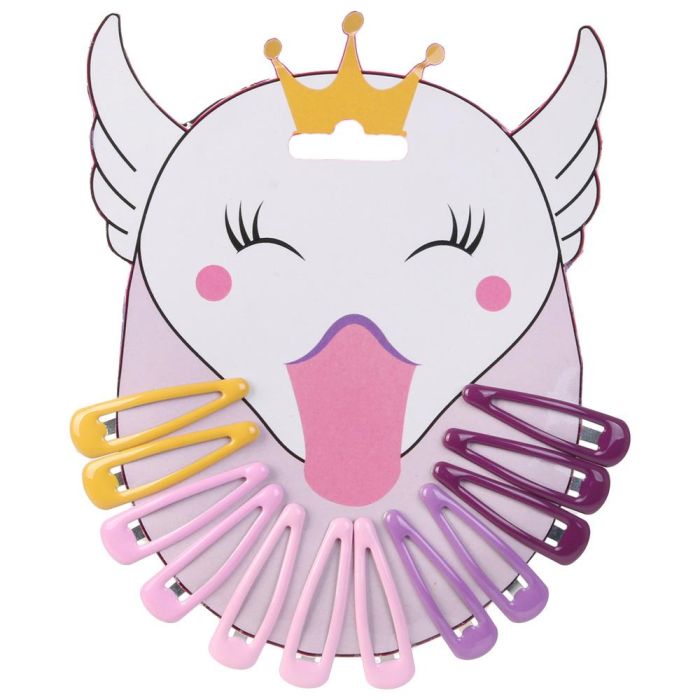 Tom et Zoe Juego De 12 Horquillas Para Pelo Con Diseños De Unicornio y Cisne 3