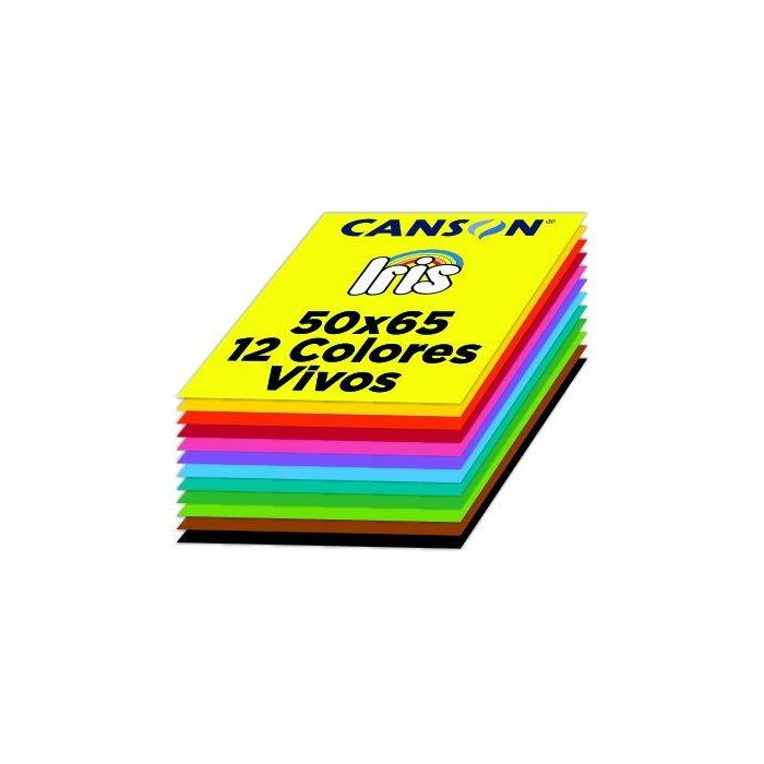 Cartulina 50X65 Cm Iris 185G Colores Vivos Paquete De 120