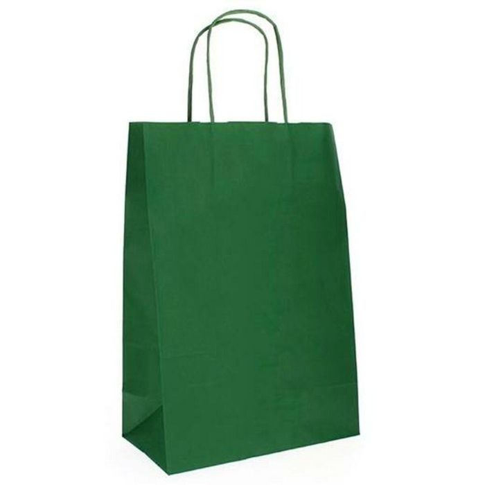 Bolsas Fama 21 x 11 x 29 cm Papel Con asas 25 Unidades Verde oscuro 1