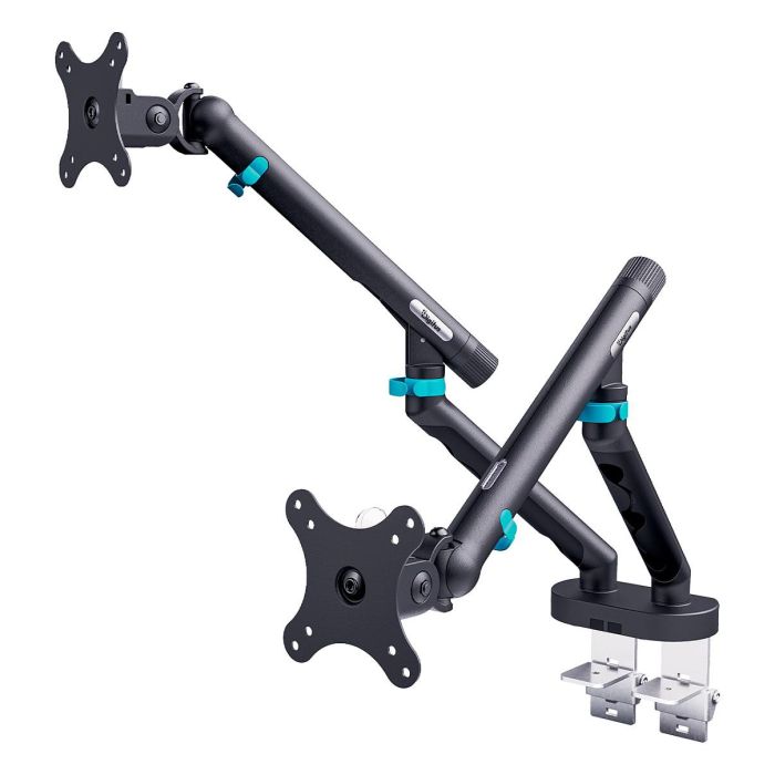 Digitus Soporte Monitor Dual Brazo para 2 Monitores de 35 Pulgadas (35"), Hasta 10 kg por Pantalla, Inclinación y Rotación 360 Grados, Montaje en Escritorio, Negro Digitus Soporte Monitor Dual Brazo para 2 Monitores de 35 Pulgadas (35"), Hasta 10 kg por Pantalla, Inclinación y Rotación 360 Grados, Montaje en Escritorio, Negro