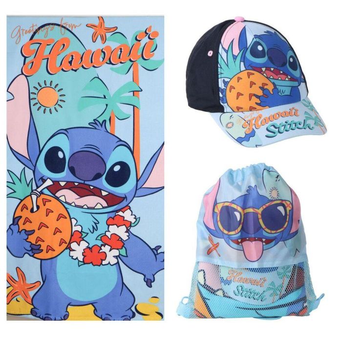 Cerdá Set Toalla + Saco + Gorra Stitch Disney 70x140cm Poliéster