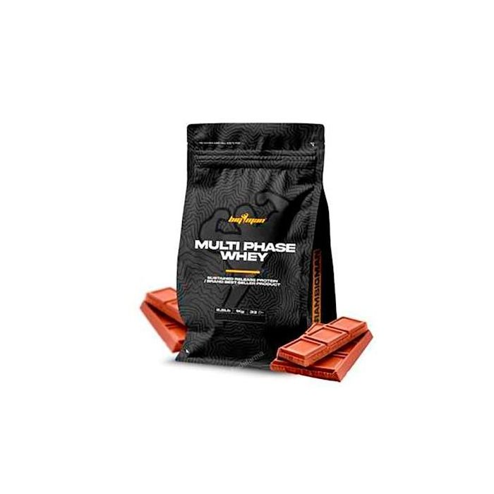 BIGMAN Multi-Phase Whey Proteína de Liberación Sostenida 1 Kg Sabor Chocolate para Deportistas
