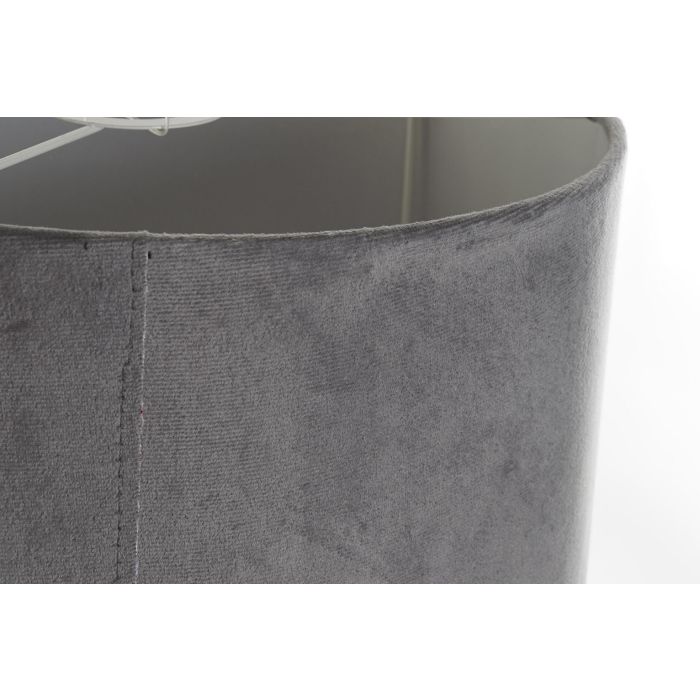 Pantalla DKD Home Decor Gris Burdeos 30 x 29 x 30 cm (2 Unidades) con Flecos 1