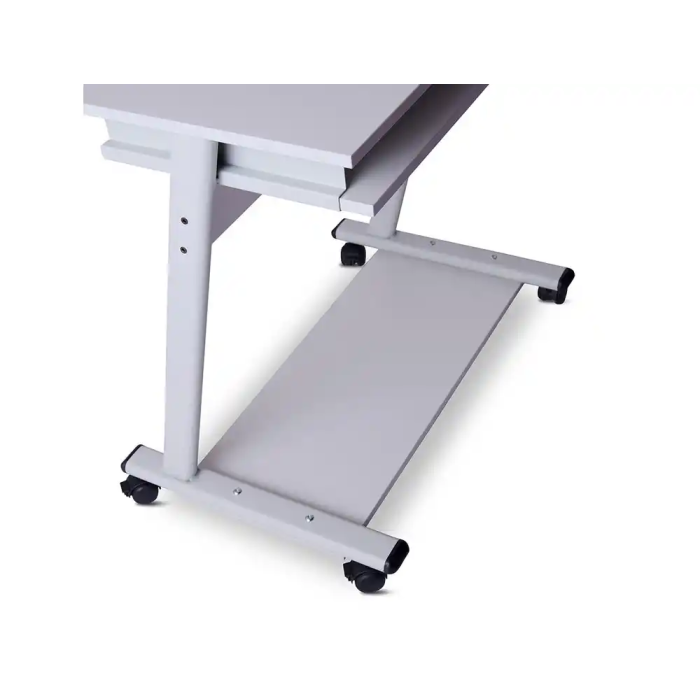 Rocada RD-9100 Mesa Ordenador con Sistema Bloqueo Ruedas y Bandeja Teclado Extraíble Estructura Metálica 6