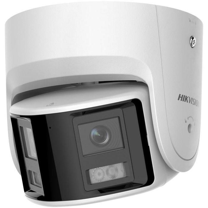 Hikvision Cámara IP turret 4M ColorVu Panoramic lente dual 2.8mm WDR H265+ IP67 12V/PoE. Luz blanca 30m, micro 0 Hikvision Cámara IP turret 4M ColorVu Panoramic lente dual 2.8mm WDR H265+ IP67 12V/PoE. Luz blanca 30m, micro 0