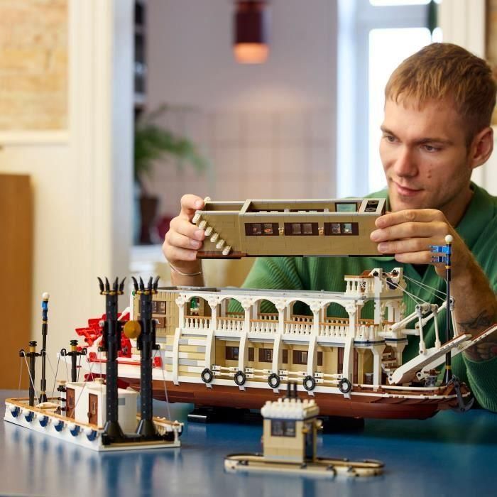 LEGO Ideas 21356 Barco de vapor del río Misisipi Set de construcción para adultos 4 LEGO Ideas 21356 Barco de vapor del río Misisipi Set de construcción para adultos 4