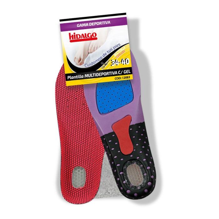 Hidalgo Plantilla Multideportiva Gel Talla 34-40 Microperforada Transpirable para Calzado Hidalgo Plantilla Multideportiva Gel Talla 34-40 Microperforada Transpirable para Calzado