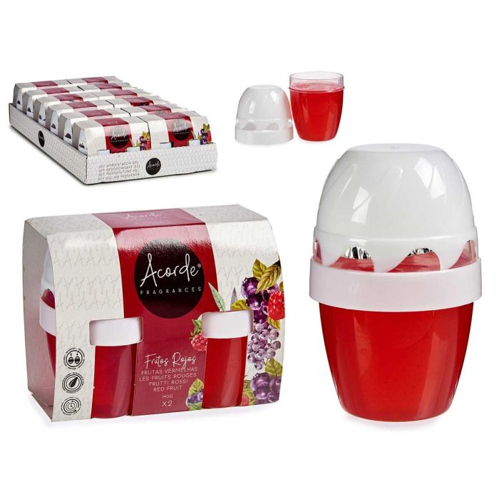 Set 2 Ambientadores Gel Frutal 140 g x 2 - Acorde, Rojo/Blanco, 14x10.5x7 cm (24 Unidades) Set 2 Ambientadores Gel Frutal 140 g x 2 - Acorde, Rojo/Blanco, 14x10.5x7 cm (24 Unidades)