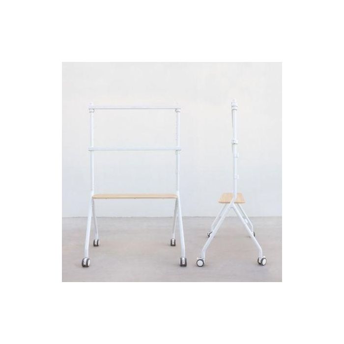 TooQ FS20207M-W Soporte de Suelo con Ruedas para TV/Monitor de 49-80" hasta 50kg, Blanco Haya con bandeja y gestión de cables 1 TooQ FS20207M-W Soporte de Suelo con Ruedas para TV/Monitor de 49-80" hasta 50kg, Blanco Haya con bandeja y gestión de cables 1