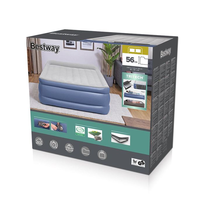 Bestway Cama Doble con Motor 203x152x56 cm Hinchable y Camping 67614 2 Bestway Cama Doble con Motor 203x152x56 cm Hinchable y Camping 67614 2